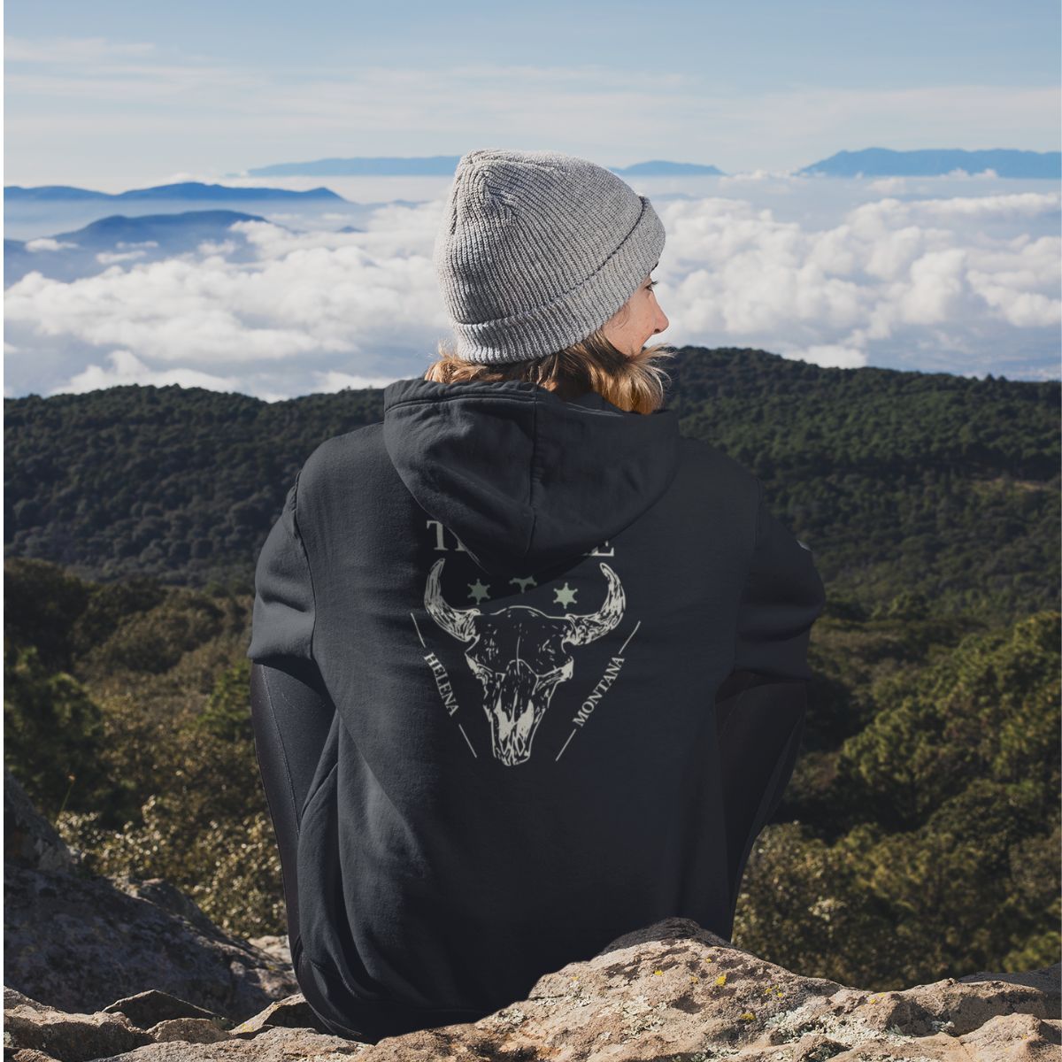 Bison Pullover Fleece Hoodie